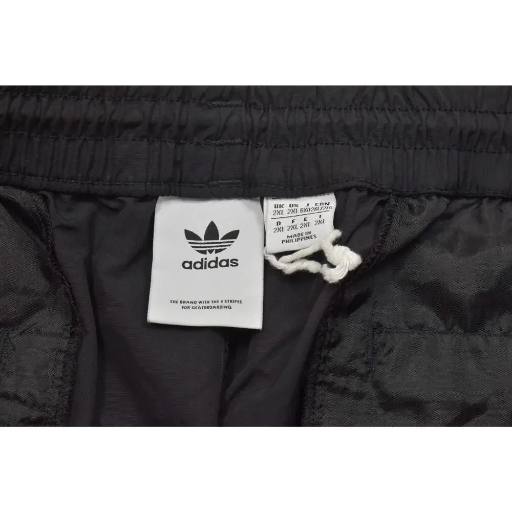 Adidas Skateboarding Men's 2XL Black Nylon Relaxed Fit Track Pants Zip Pockets